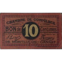 10 Centimes - Chambre de Commerce de Monluçon-Gannat 03