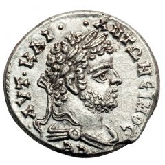 Tetradrachm - Caracalla Laodicea ad Mare, 3rd Consulate, ΑΥΤ ΚΑΙ ΑΝΤΩΝΙΝΟС СΕ with a draped bust