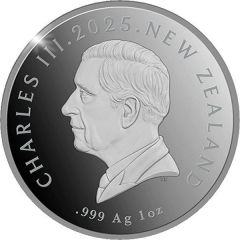 1 Dollar - Charles III 1st Portrait - Mangōpare Hammerhead Shark, Silver Proof
