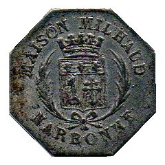 10 Centimes - Maison Milhaud - Narbonne [Aude] Zinc