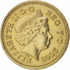1 Pound - Elizabeth II 4th portrait, Menai Bridge