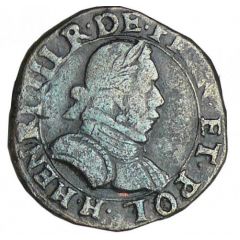 Double Tournois - Henri III La Rochelle mint, 1st type