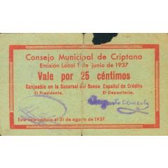25 Céntimos Criptana