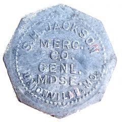 25 Cents - S. H. Jackson Unionville, Missouri