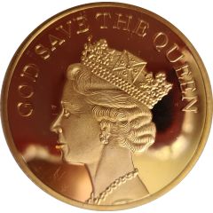 Medal - London God save the Queen, Gold color