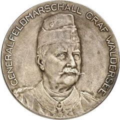 Medal - Generalfeldmarschall Alfred, Graf von Waldersee Travel to China on the steamer Sachsen