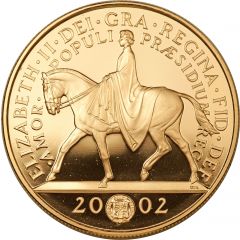 5 Pounds - Elizabeth II Golden Jubilee, Gold Proof