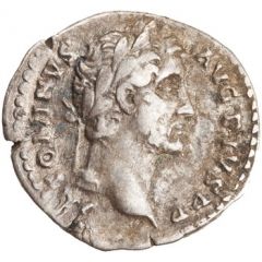 Denarius - Antoninus Pius COS III DES IIII, Virtus