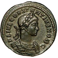 Follis - Constantius II GLORIA EXERCITVS, Two standards, Treveri
