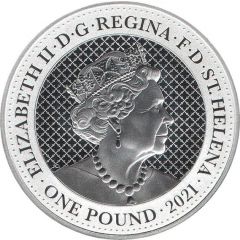 1 Pound - Elizabeth II Cash India Wildlife: The Elephant