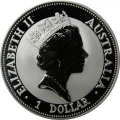 1 Dollar - Elizabeth II 3rd Portrait - Australian Kookaburra