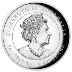 8 Dollars - Elizabeth II 6th Portrait - Year of the Mouse - Silver Proof Coin