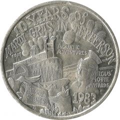 Mardi Gras Token - Argus 10 Years of Mardi Gras In Jefferson (Jefferson Parish, Louisiana