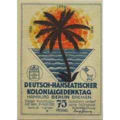 75 Pfennig Deutsch-Hanseatischer Kolonialgedenktag - A6: Kamerun