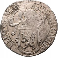 1 Leeuwendaalder Kampen, Lily, knight facing left