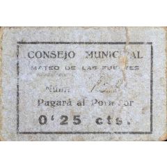 25 Céntimos Mateo de las Fuentes