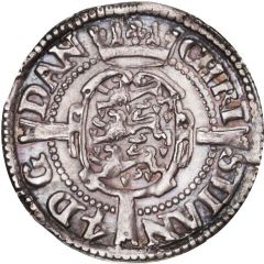 4 Skilling Dansk - Christian IV Oval shield