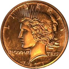 1 Ounce Copper - Peace Dollar