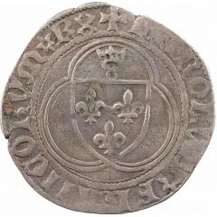 Small Blanc with crown - Charles VIII