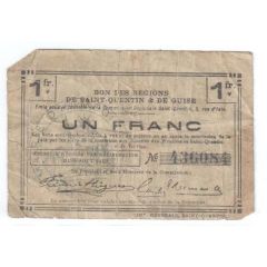 1 Franc - Regions de Saint-Quentin and de Guise