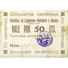 50 Céntimos Torrevieja, Sociedad de Camareros, Hoteleros y Anexos