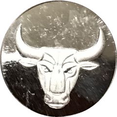 1 Gram Silver Bull`s Head