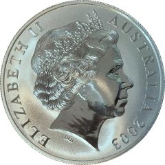 1 Dollar - Elizabeth II 4th Portrait - Silver Kangaroo