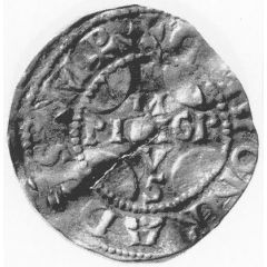 Denier - Pilgrim et empereur Conrad II Andernach , croix