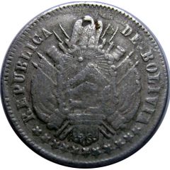 10 Centavos Type 1 lettering `LA UNION HACE LA FUERZA`