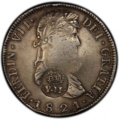 8 Reales - Isabella II Countermark on Mexico 8 Reales