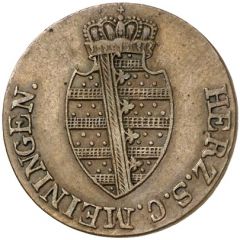 1/2 Kreuzer - Louise Eleonore of Hohenlohe Langenburg Princess Regent