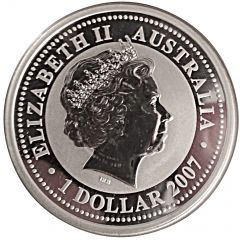 1 Dollar - Elizabeth II 4th Portrait - Year of the Ox - Silver Bullion Coin