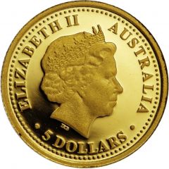 5 Dollars - Elizabeth II 4th Portrait - Brolga - Gold Bullion Coin