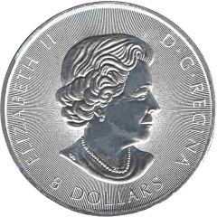8 Dollars - Elizabeth II Grizzly Bear, 1 1⁄2 oz Silver Bullion Coinage