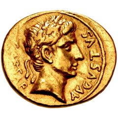 Aureus - Augustus M DVRMIVS IIIVIR