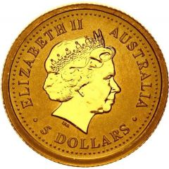 5 Dollars - Elizabeth II 4th Portrait - Kangaroo - Gold Bullion Coin