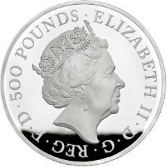 500 Pounds - Elizabeth II Falcon of Plantagenets, Silver Proof