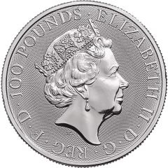 100 Pounds - Elizabeth II Griffin of Edward III, 1 oz Fine Platinum