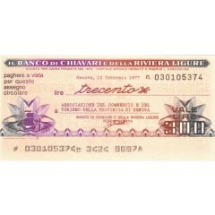 300 Lire Banco di Chiavari e della Riviera Ligure