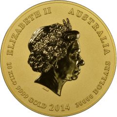 30000 Dollars - Elizabeth II 4th Portrait - Year of the Horse - Gold Bullion Coin