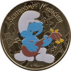 Monnaie de Paris Tourist Token - Les Schtroumpfs Schtroumpf musicien