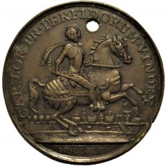 Medal - British help on the Recapture of Prague Prince Charles Alexander of Lorraine