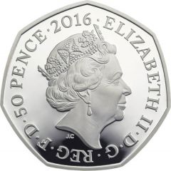 50 Pence - Elizabeth II Team GB Olympics, Silver Piedfort