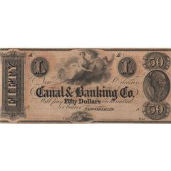 50 Dollars New Orleans Canal and Banking Co.