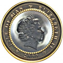 1/2 Crown - Elizabeth II Greenwich Meridian Time Clock