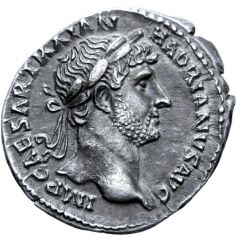 Denarius - Hadrian P M TR P COS III SAL AVG, Salus