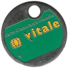 Jeton de chariot - Carte d`assurance maladie - Caisse primaire de l`Eure Vitale