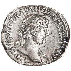 Denarius - Hadrian P M TR P COS III, Pax