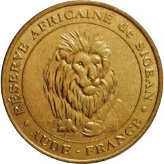 Monnaie de Paris Tourist Token - Réserve Africaine de Sigean Le lion de face - Face cerclée