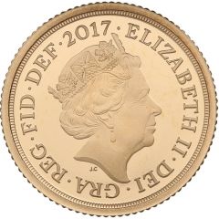 1/2 Sovereign - Elizabeth II 5th portrait, Garter type